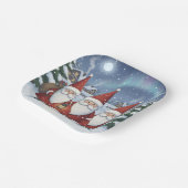 Nighttime Norway Nisse, Paper Plates Papieren Bordje (Gebogen)