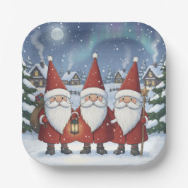 Nighttime Norway Nisse, Paper Plates Papieren Bordje