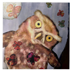 Nighttime Owl Trivet Tegeltje