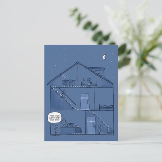 Nighttime Parenting Postcard Briefkaart (Staand voorkant)