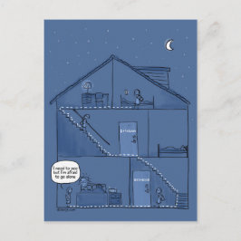Nighttime Parenting Postcard Briefkaart