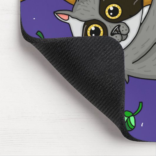 Nighttime Raccoon die van de Tak van de Boom hangt Muismat (Hoek)