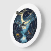 Nighttime Wildlife Wonders Design Grote Klok (Hoek)