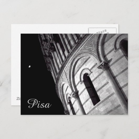 Nightview of Pisa, Italië Briefkaart (Voorkant / Achterkant)
