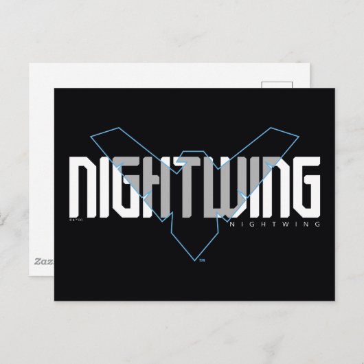 Nightwing Hi-Tech Naam Graphic Briefkaart (Voorkant / Achterkant)