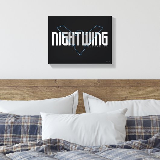 Nightwing Hi-Tech Naam Graphic Canvas Afdruk (Insitu (Slaapkamer))