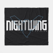 Nightwing Hi-Tech Naam Graphic Fleece Deken (Voorkant (Horizontaal))
