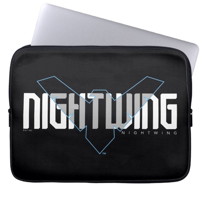 Nightwing Hi-Tech Naam Graphic Laptop Sleeve (Voorkant)
