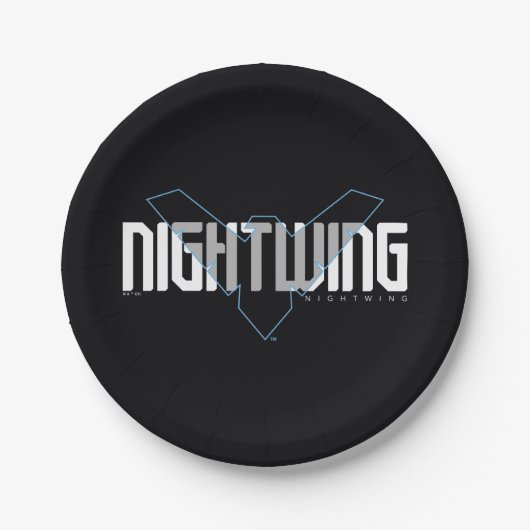 Nightwing Hi-Tech Naam Graphic Papieren Bordje (Voorkant)