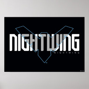 Nightwing Hi-Tech Naam Graphic Poster