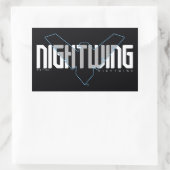 Nightwing Hi-Tech Naam Graphic Rechthoekige Sticker (Tas)