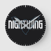 Nightwing Hi-Tech Naam Graphic Ronde Klok (Voorkant)