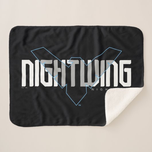 Nightwing Hi-Tech Naam Graphic Sherpa Deken (Voorkant (horizontaal))