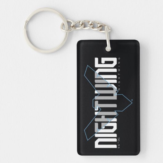 Nightwing Hi-Tech Naam Graphic Sleutelhanger (Voorkant)