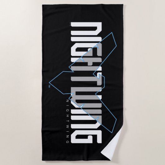 Nightwing Hi-Tech Naam Graphic Strandlaken (Voorkant)