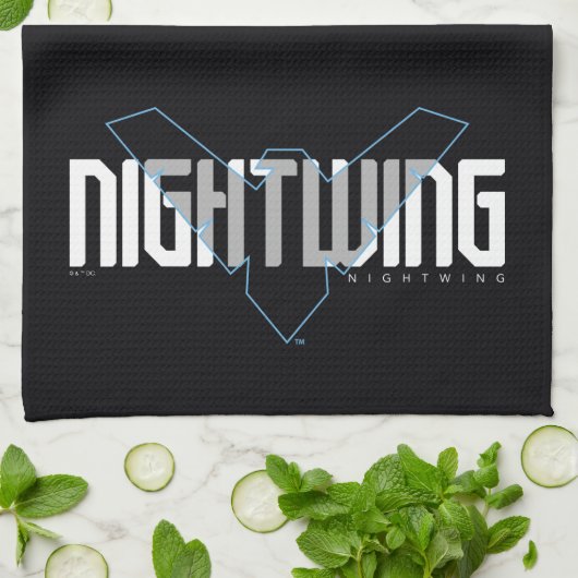 Nightwing Hi-Tech Naam Graphic Theedoek (Gevouwen)