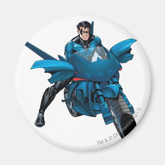 Nightwing op de fiets magneet (Voorkant)