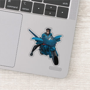 Nightwing op de fiets sticker