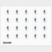Nightwing Stands Ronde Sticker (Vel)