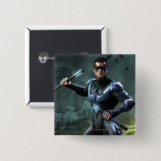 Nightwing Vierkante Button 5,1 Cm (Voorkant /achterkant)