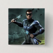 Nightwing Vierkante Button 5,1 Cm (Voorkant)