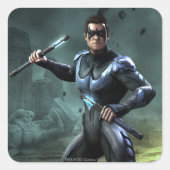 Nightwing Vierkante Sticker (Voorkant)