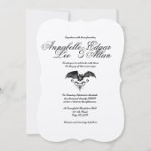 Nightwings- Elegant Gothic Wedding Invitation Kaart (Voorkant)