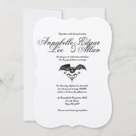 Nightwings- Elegante Gotische Trouw Uitnodiging