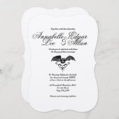 Nightwings- Elegante Gotische Trouw Uitnodiging (Voorkant / Achterkant)