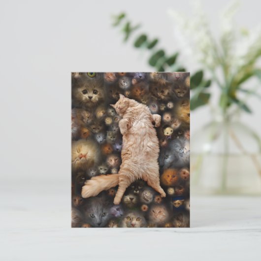 Nighty Nighty Kitty Cat, Briefkaart (Staand voorkant)