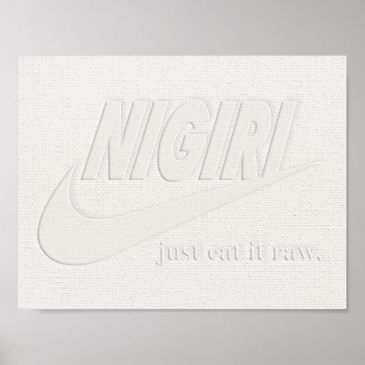 Nigiri Embossed Parody Poster (Voorkant)