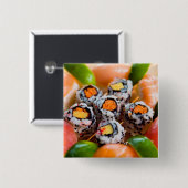 Nigiri en Maki Vierkante Button 5,1 Cm (Voorkant /achterkant)