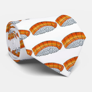 Nigiri Oranje Salmon Sushi Rijst Japans eten Stropdas
