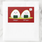 Nigiri Rechthoekige Sticker (Tas)