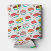  nigiri sushi, doodle patroon blikjeskoeler (Achterkant)