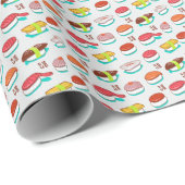 nigiri sushi, doodle patroon cadeaupapier (Rol Hoek)