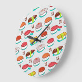 nigiri sushi, doodle patroon grote klok (Hoek)