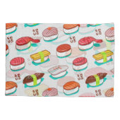 nigiri sushi, doodle patroon kussensloop (Achterkant)
