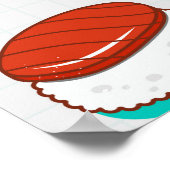  nigiri sushi, doodle patroon poster (Hoek)