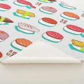 nigiri sushi, doodle patroon sherpa deken (3/4)