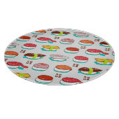  nigiri sushi, doodle patroon snijplank (Hoek)