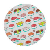  nigiri sushi, doodle patroon snijplank (Voorkant)