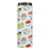 nigiri sushi, doodle patroon thermosbeker (Achterkant)