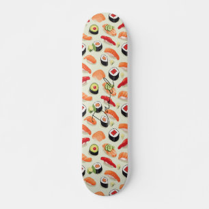 Nigiri Sushi Japan Food Cartoon Patroon Persoonlijk Skateboard