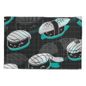 Nigiri Sushi  schetspatroon Kussensloop (Achterkant)