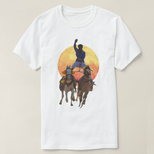 Nihang Singh op Paarden C T-shirt (Design voorkant)