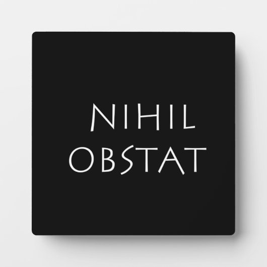 Nihil obstat fotoplaat (Voorkant)