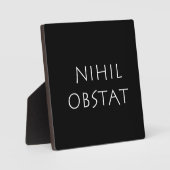 Nihil obstat fotoplaat (Voorkant)