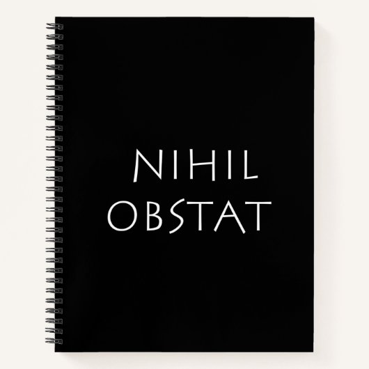 Nihil obstat notitieboek (Voorkant)
