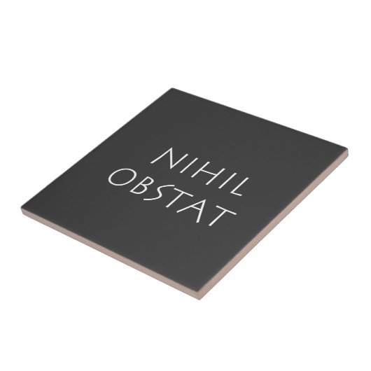 Nihil obstat tegeltje (Zijkant)